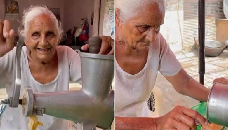 old lady who runs juice stall in amritsar goes viral in social media