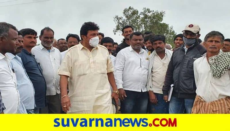 BJP MLA BC Patil Visits Rain Damage in Hirekerur grg