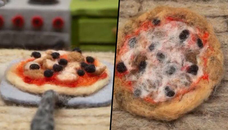 Watch Pizza's stop motion animation made out of wool - gps