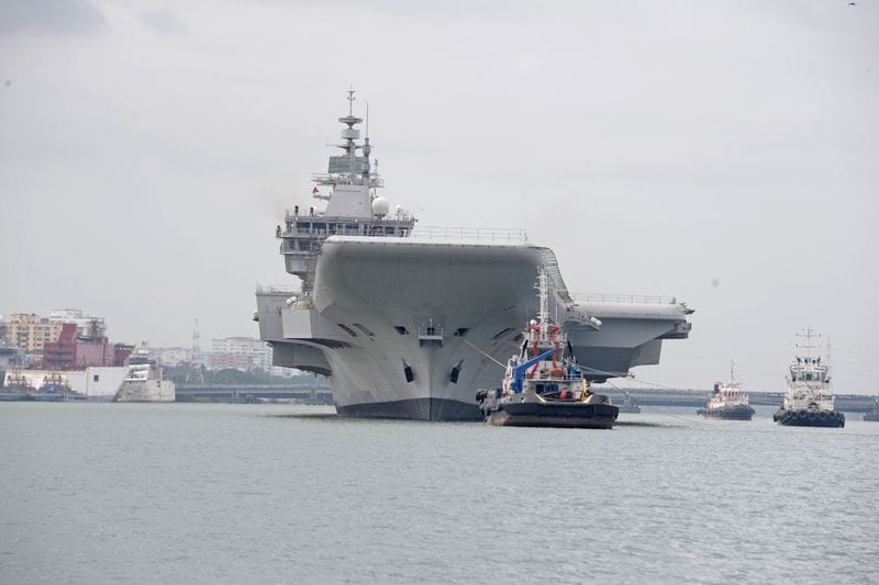 Phone call to Kochi Naval Headquarters seeking location of INS Vikrantha; One person in custody, being questioned 