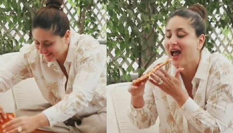 kareena kapoor shares video of her pizza love