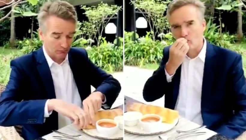 British diplomat eats dosa with hands as Twitter suggests; wins hearts on internet