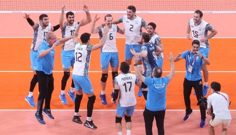 Argentina men's volleyball team won Bronze in Olympics by beating Brazil