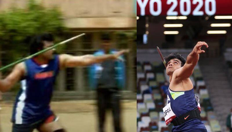 After Neeraj Chopra's Gold in Tokyo Actor Chiranjeevis javelin throw in a film is going viral