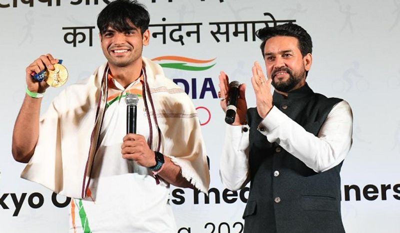 Tokyo Olympics Indian Medallists Felicitated by sports minister Anurag Thakur in delhi ckm