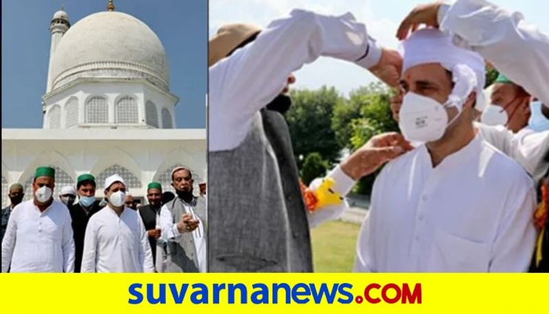 Rahul Gandhi visits Kheer Bhawani temple Hazratbal shrine in Jammu and Kashmir pod