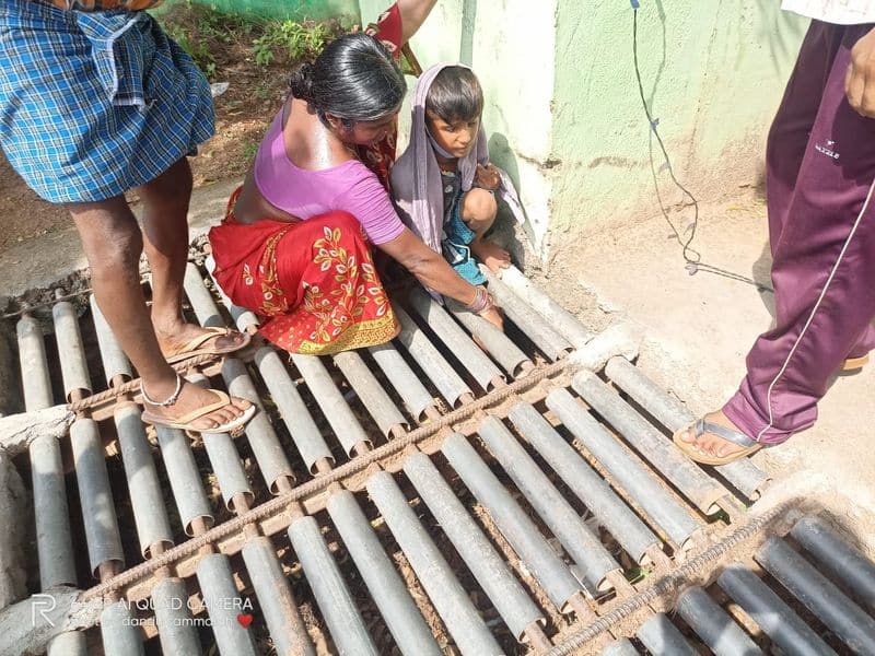 boy leg is stuck in iron grill in karimnagar district ksp