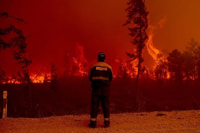 Siberia forest fire