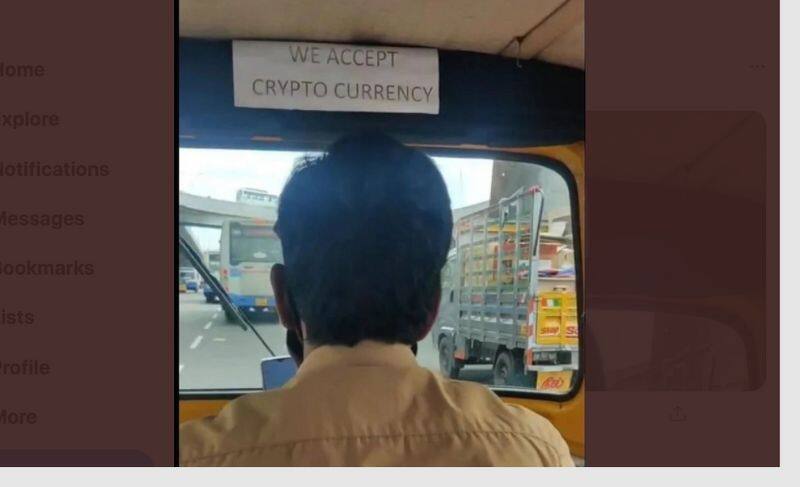 Autorickshaw driver accepts cryptocurrency for fare, netizens react gcw