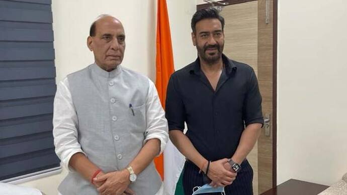 रक्षामंत्री राजनाथ सिंह ने Ajay Devgn की फिल्म भुज के देखे कुछ सीन्स, एक्टर की तारीफ में कही ये बात