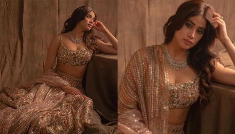 Janhvi Kapoor glitters in sequinned lehenga choli