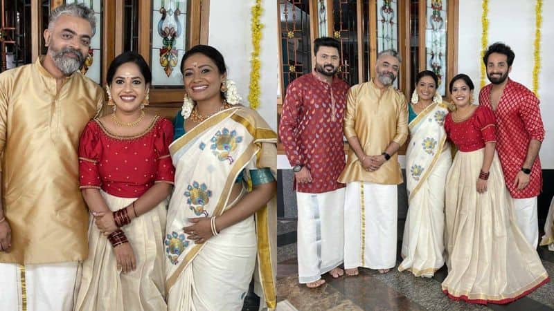 malayalam popular serial kudumbavilakku actress amrutha nair shared location onam special photos