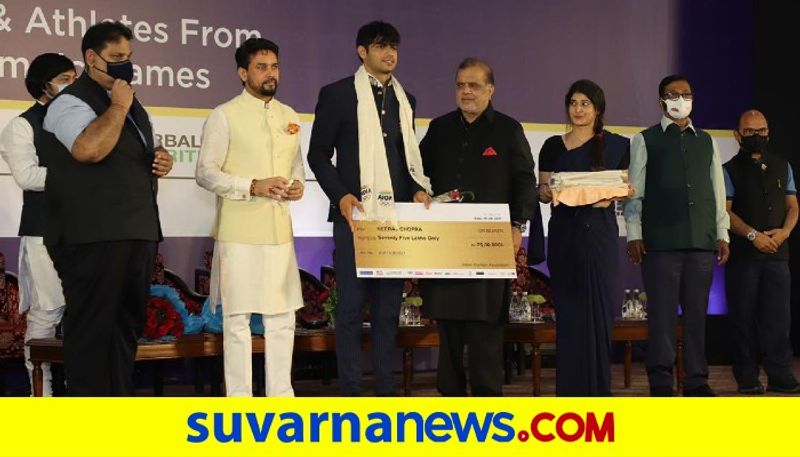 Sports Minister Anurag Thakur Felicitate India Tokyo Olympics medalists kvn