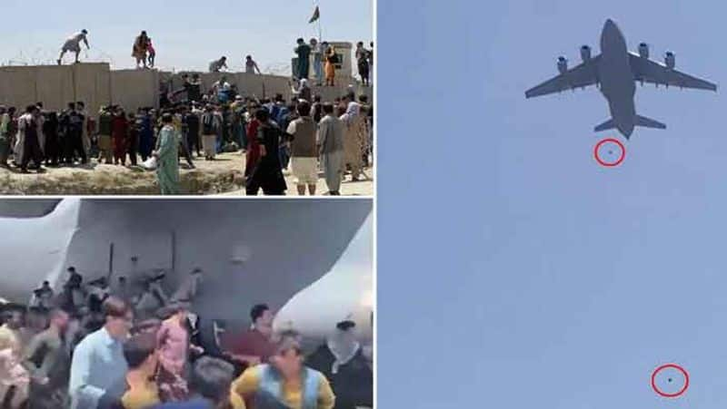 2 people falling off plane kabul airport