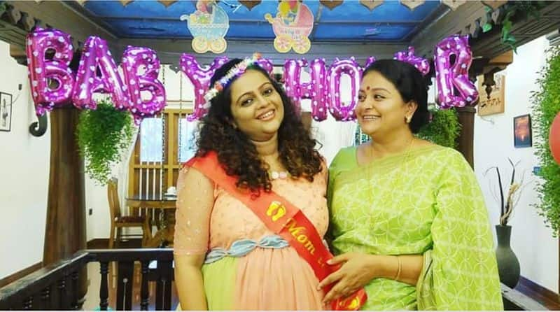 Actress Sabita George shares baby shower pictures of actress Ashwathy Srikanth