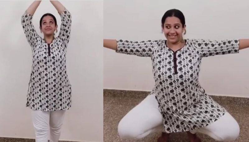 Balancing 89kg on thumb is not easy With dance practice in the sixth month of Pregnancy Actress Saubhagya