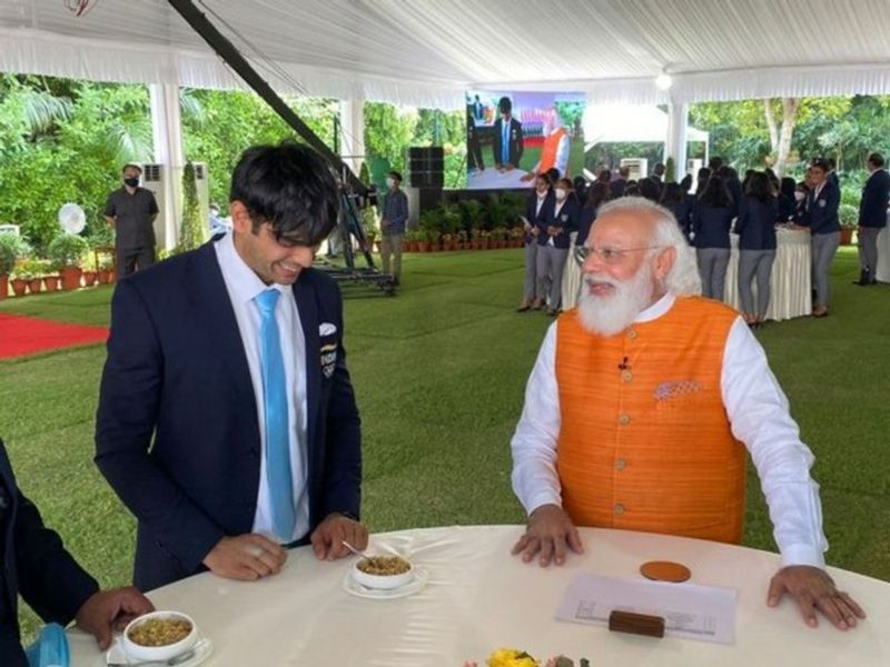 PM Narendra Modi writes heartfelt letter to Neeraj Chopra mother expresses gratitude for homemade churma kvn