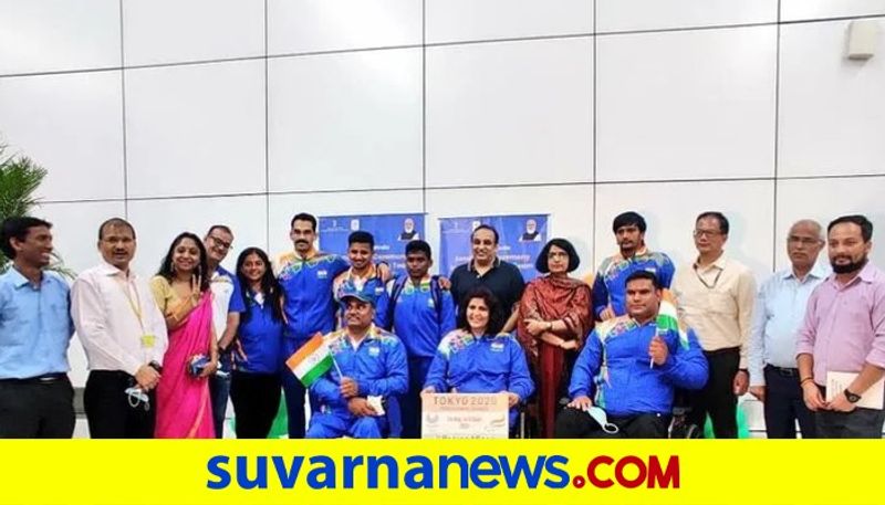 First batch of Indian athletes leaves for Tokyo Paralympics from New Delhi Airport kvn