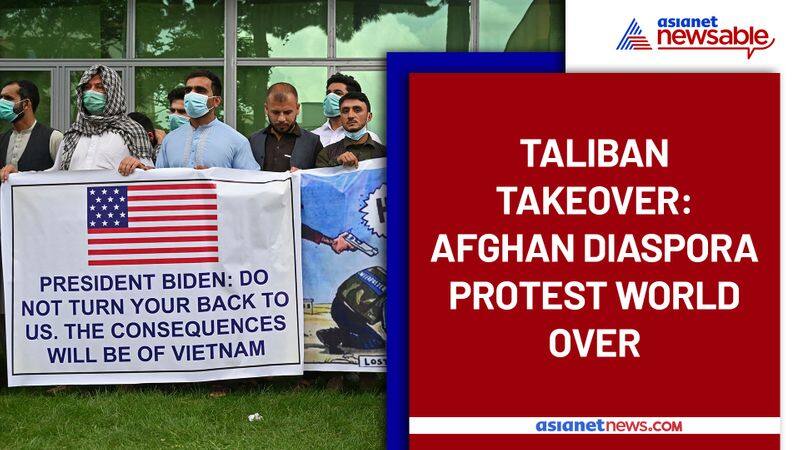 Taliban takeover Afghan diaspora stage protests world over