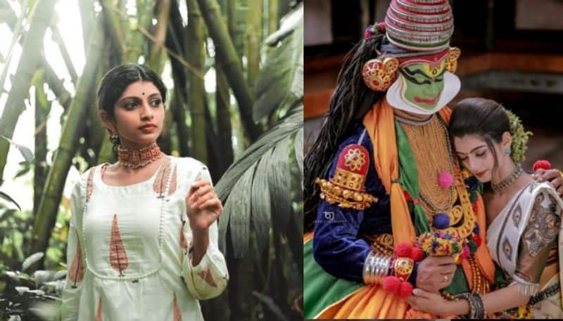 Father in Kathakali costume  Shruti Rajinikanth shares the accompanying picture