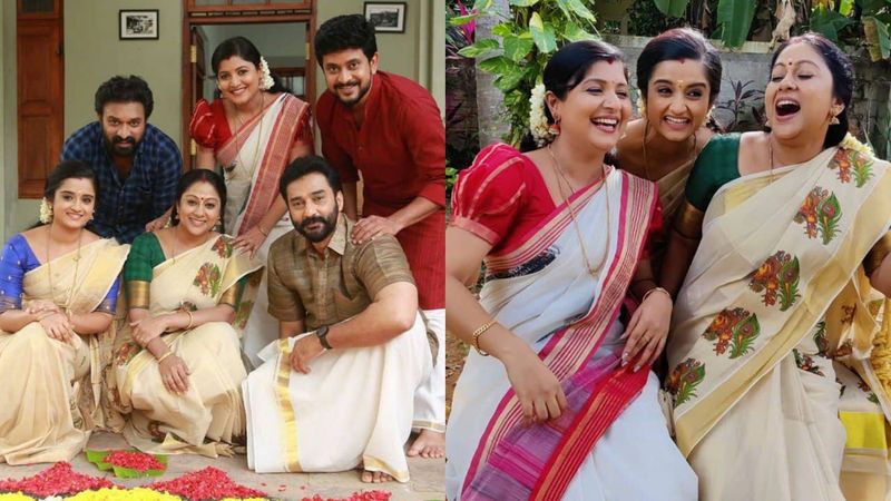 santhwanam serial families onam celebration photos got viral on social media