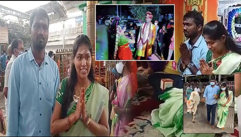 Bullet Bandi Song Couple Visited Vemulawada Temple