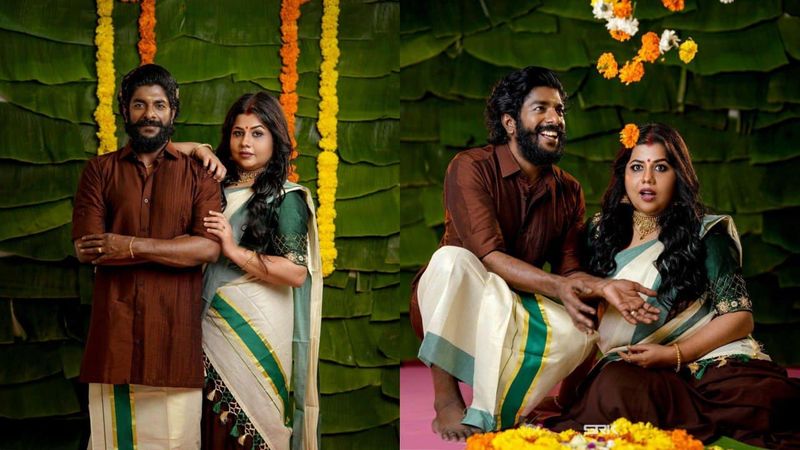 sneha and sreekumar shared their onam special photoshoot