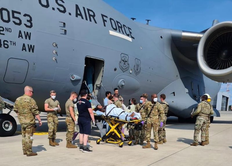 Afghanistan woman gives birth to a baby girl on a US military plane in America Airbase Germany ckm