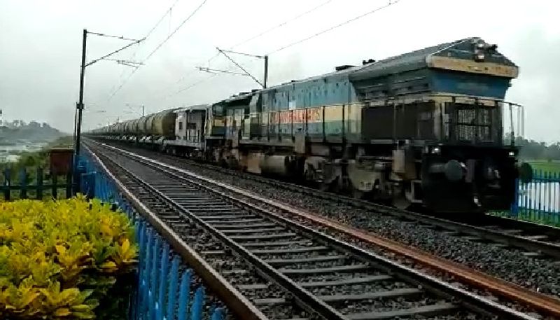 passenger train hits to container in Anekal snr