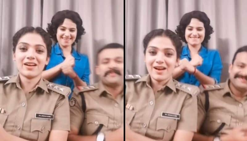 Avanthika mohan shared a reel video in police uniform with co actress sandra