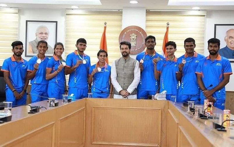 Anurag Thakur felicitated medal winners at World Athletics U20 Championships in Nairobi ckm