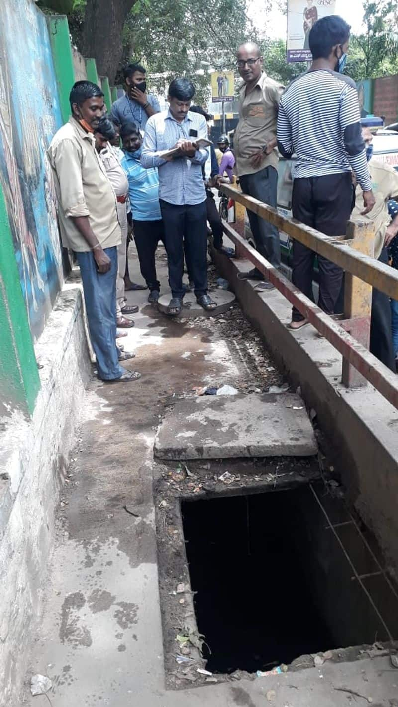 Man Dies Falls in to the sewer in Davanagere grg