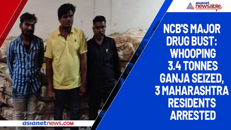 NCBs major drug bust Whooping 3.4 tonnes ganja seized, 3 Maharashtra residents arrested