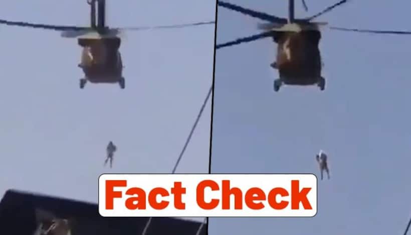 Fact check: Taliban ‘hanging’ man from helicopter in Afghanistan or something else?