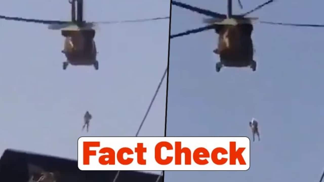 Fact-check: Taliban ‘hanging’ man from helicopter in Afghanistan or something else?