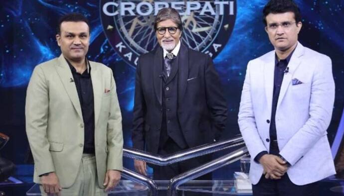 KBC-তে ভারত-পাক ম্য়াচ নিয়ে প্রশ্ন অমিতাভের, 'ছক্কা' হাঁকালেন সেওয়াগ, হেসে লুটোপুটি সৌরভ