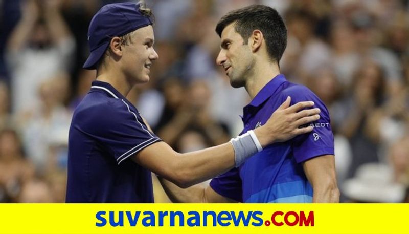 US Open 2021 Tennis Legend Novak Djokovic winning starts over Dutch teenager Holger Vitus Nodskov Rune kvn