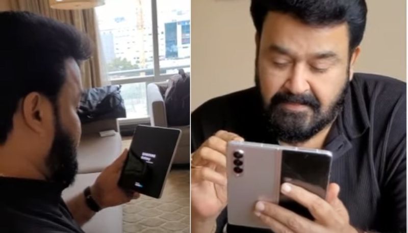 Before launching in India Actor Mohanlal has acquired the Samsung Galaxy Z Fold 3