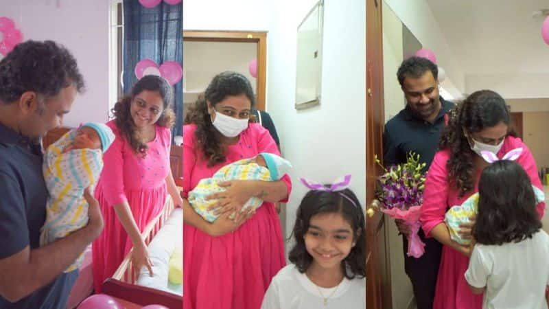 actress aswathy sreekanth shared her babies comes to home video