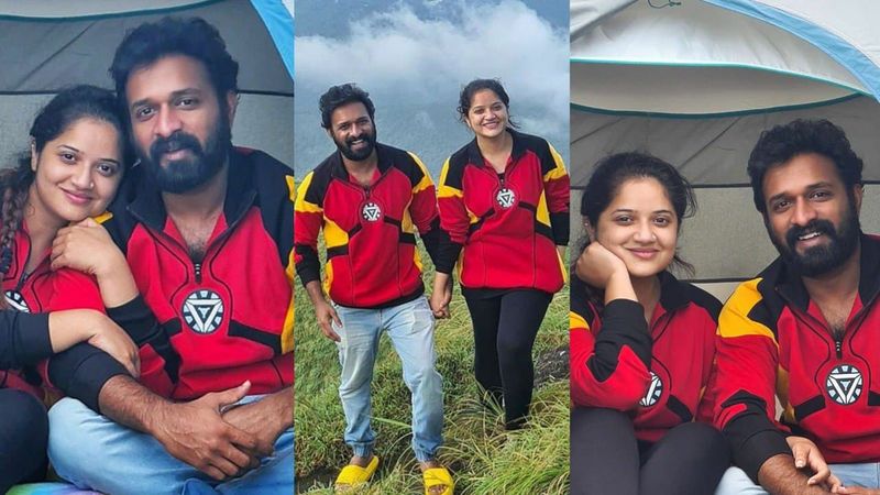 actor sajin shared malamanda trecking photos with wife actress shafna nizam