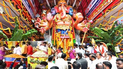 Ganesh Chaturthi: हैदराबाद में 40 फीट ऊंचे बप्पा को चढ़ा 1100 KG का लड्डू, 'चॉकलेट गणेश' की भी धूम