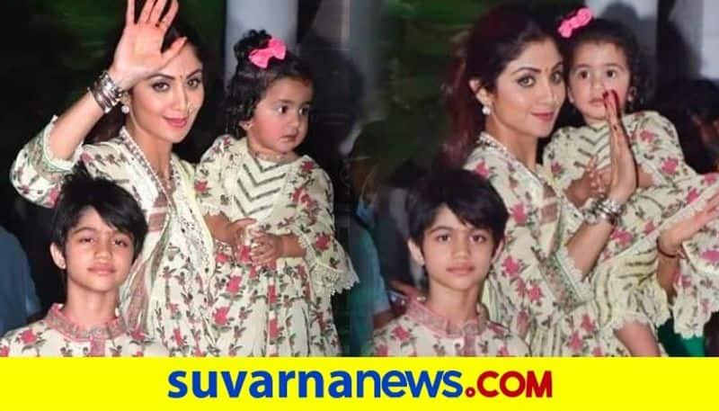 Shilpa Shetty flaunts in matching festival style with son Viaan and daughter Samisha dpl