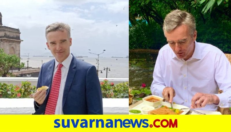 British High Commissioner eating vada pav in Mumbai after Masala Dosa mah