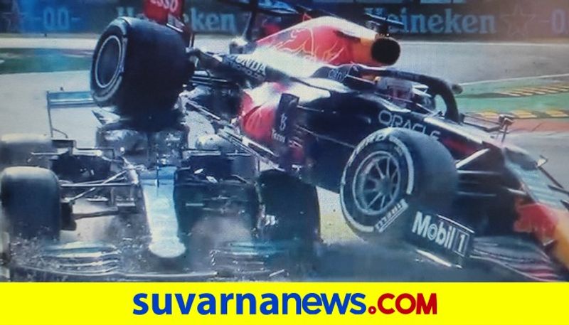 Formula 1 Race Max Verstappen Lewis Hamilton crash during Italian Grand Prix kvn