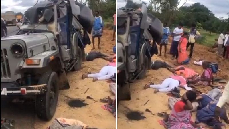 Karnataka Lorry-jeep collision claims 8 lives, 9 seriously injured-ycb