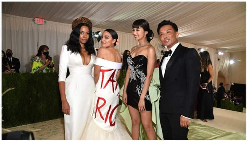 Alexandria Ocasio talks politics at the Met Gala