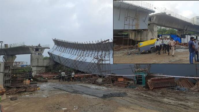 मुंबई में मेट्रो के लिए बन रहा Flyover गिरा, 13 मजदूर घायल; जान बचाने ब्रिज के सरियों को पकड़कर नीचे कूदे लोग