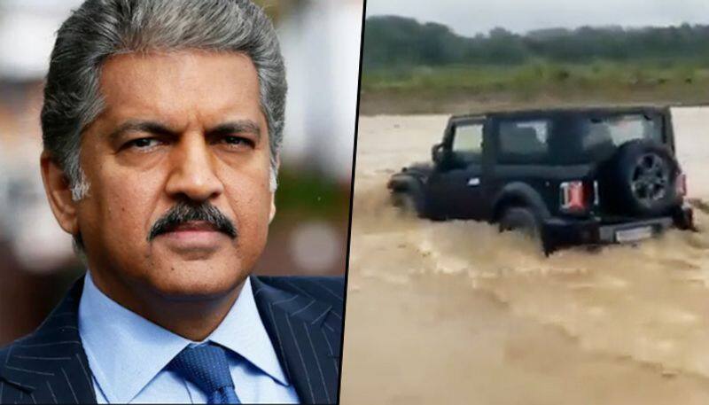 After Bolero, Anand Mahindra share video of Thar crossing the river - gps