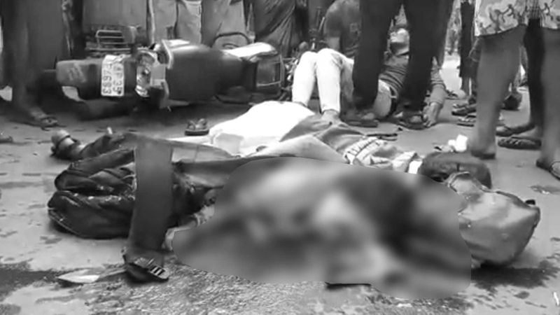 road accident in vizianagaram, two children dead