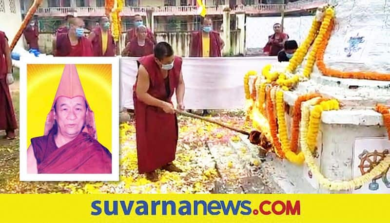 Funeral of Buddhist Monk 15 Days After His Death at Mundgod in Uttara Kannada grg